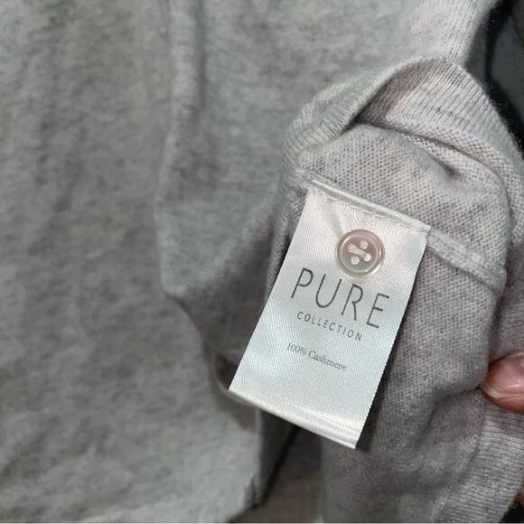 Pure Collection Cashmere VNeck Cardigan Sweater Grey
Blue US 12 Relaxed Fit Soft - Picture 6 of 10